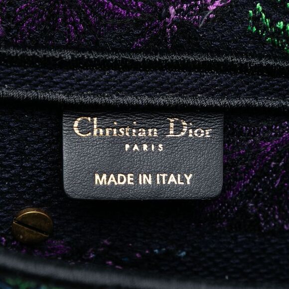 Dior Canvas Embroidered Floral Saddle Bag - Picture 5 of 7